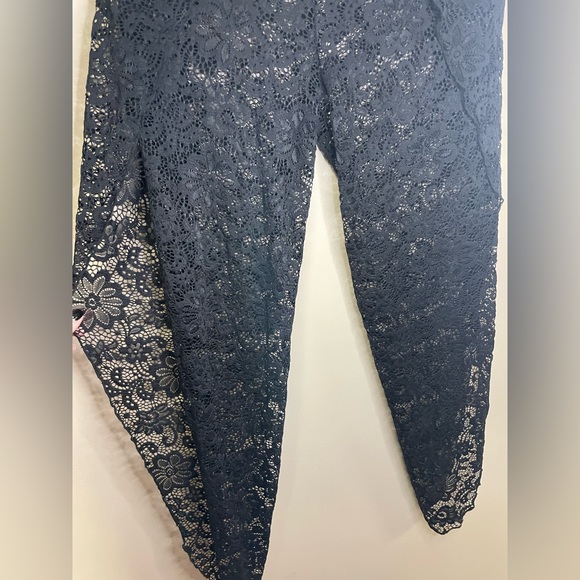 Black Lace Swim Coverup Pants - Picture 2 of 4